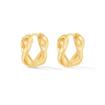 Dower & Hall Women's Gold Entwined Small Infinity Huggie Hoops In Vermeil