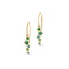 Dower & Hall Women's Gold / Green Solid Gold & Green Emerald Small Cascade Earrings In Gold