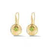 Dower & Hall Women's Gold Hammered Disc & Peridot Array Drop Earrings In Vermeil In Gold