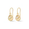 Dower & Hall Women's Gold Hammered Disc & White Sapphire Array Earrings In Vermeil In Gold