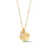 Dower & Hall Women's Gold Hammered Disc & White Sapphire Array Necklace In Vermeil In Gold