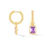 Dower & Hall Women's Gold / Pink / Purple Amethyst Humbug Huggie Charm Hoops In Gold Vermeil In Gold