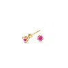 Dower & Hall Women's Gold / Pink / Purple Pink Tourmaline Orissa Studs In Gold Vermeil