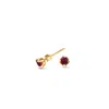 Dower & Hall Women's Gold / Red Garnet Orissa Studs In Gold Vermeil