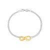 Dower & Hall Women's Gold / Silver Entwined Infinity Bracelet In Two Tone
