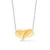 Dower & Hall Women's Gold / Silver Puff Heart Pendant In Two Tones