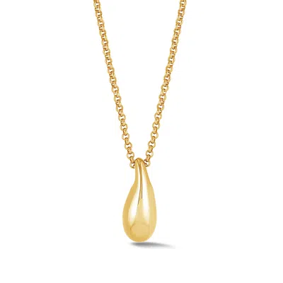 Dower & Hall Women's Gold Small Pebble Droplet Pendant In Vermeil