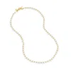 Dower & Hall Women's Gold Timeless White Pearl Halo Necklace In Vermeil In Gold