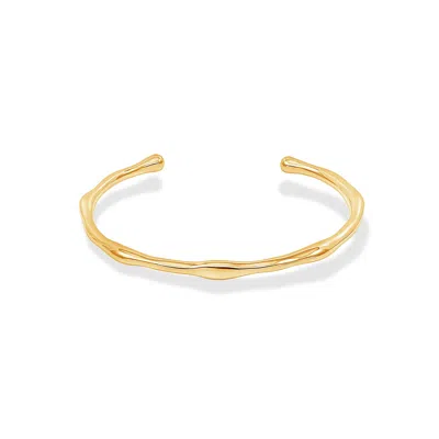 Dower & Hall Women's Gold Waterfall Torque Bangle In Vermeil In Blue