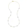 Dower & Hall Women's Gold White Baroque Pearl Chain Long Necklace In Vermeil In Gold