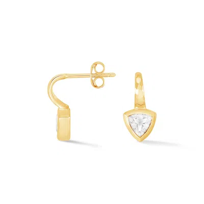 Dower & Hall Women's Gold / White White Topaz Trillion Tutti Frutti Earrings In Gold Vermeil