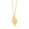 Dower & Hall Women's Gold / White White Topaz Twist Peardrop Necklace In Gold Vermeil In Gold