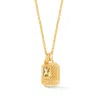 Dower & Hall Women's Gold / Yellow / Orange Citrine Octagon Humbug Necklace In Gold Vermeil