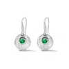 Dower & Hall Women's Hammered Disc & Green Garnet Array Drop Earrings In Silver In Silver
