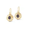 Dower & Hall Women's Hammered Disc & Peacock Freshwater Pearl Nomad Earrings In Gold Vermeil