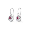 Dower & Hall Women's Hammered Disc & Ruby Array Earrings - Silver In Silver