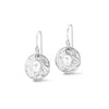 Dower & Hall Hammered Disc And White Freshwater Pearl Nomad Earrings In Metallic