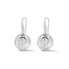 Dower & Hall Women's Hammered Disc & White Topaz Array Drop Earrings - Silver In Silver