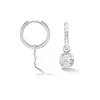 Dower & Hall Women's Hammered Disc Nomad Hoops In Silver In Metallic