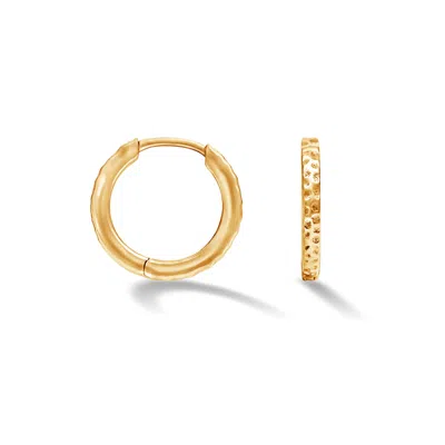 Dower & Hall Women's Hammered Nomad Huggie Hoops In Gold Vermeil