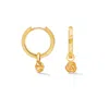 Dower & Hall Women's Hammered Wild Rose Hoops Gold In Gold