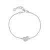 Dower & Hall Women's Humbug Heart Chain Bracelet In Sterling Silver