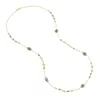Dower & Hall Women's Labradorite Prehnite & Agate Array Necklace In Gold Vermeil