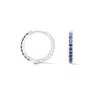 Dower & Hall Women's Large Blue Sapphire Lumiere Story Hoops In Silver In Blue