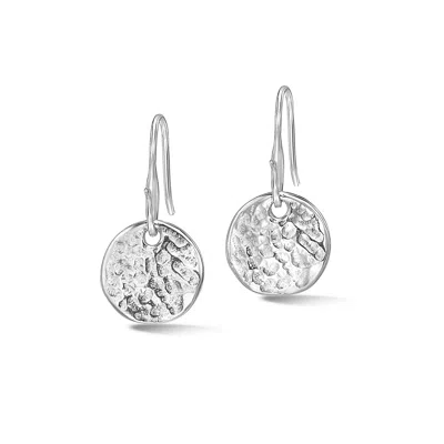 Dower & Hall Women's Large Disc Nomad Earrings Success In Sterling Silver In Metallic