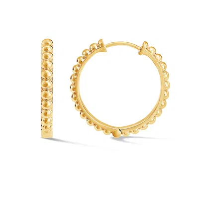 Dower & Hall Women's Large Dotty Huggie Hoops In Gold Vermeil