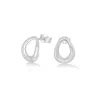 Dower & Hall Women's Large Entwined Studs In Sterling Silver In Metallic