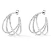 Dower & Hall Women's Large Triple Row Waterfall Hoops In Sterling Silver