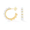 Dower & Hall Women's Large White Timeless Pearl Hoops In Gold Vermeil In Gold