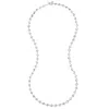 Dower & Hall Women's Long Nomad Disc Link Necklace In Silver In White