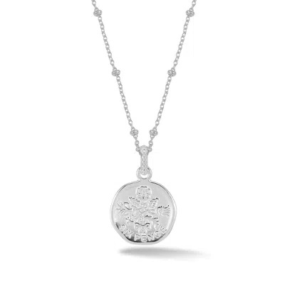 DOWER & HALL WOMEN'S LUCKY SIXPENCE PENDANT IN STERLING SILVER