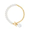 Dower & Hall Women's Luna Freshwater & Keshi Pearl Bracelet In Gold Vermeil In Gold