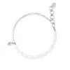 Dower & Hall Women's Luna White Pearl, Chain & Aquamarine Drop Bracelet In Sterling Silver In Silver