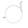 Dower & Hall Women's Luna White Pearl, Chain & Aquamarine Drop Bracelet In Sterling Silver In Silver