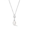 Dower & Hall Women's Marquise & Oval White Pearl Pendant In Sterling Silver