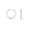 Dower & Hall Women's Medium Dotty Flat Edge Hoop In Sterling Silver