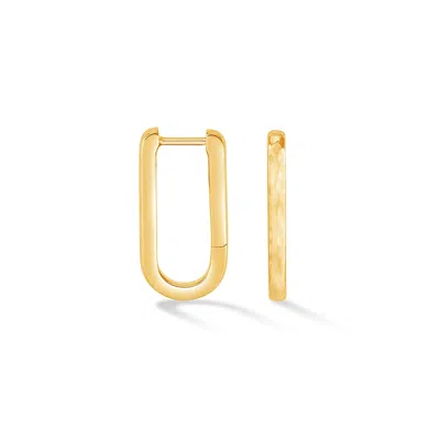 DOWER & HALL WOMEN'S MEDIUM NOMAD LINK HUGGIE HOOPS - GOLD