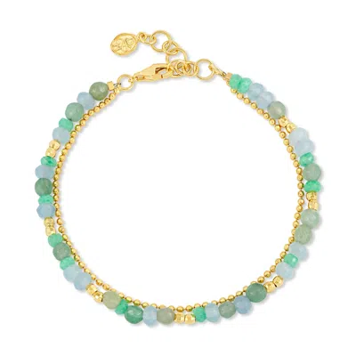 Dower & Hall Women's Mint Orissa Bracelet In Vermeil In Green
