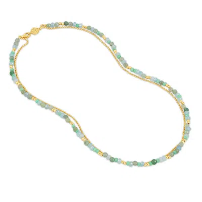 Dower & Hall Women's Mint Orissa Necklace In Gold Vermeil