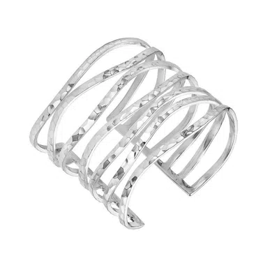 Dower & Hall Women's Nomad Undulating Cuff In Sterling Silver In Gray