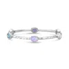Dower & Hall Women's Oval Opal & Topaz Array Bangle In Sterling Silver In Silver
