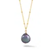 Dower & Hall Women's Peacock Biwa Pearl Pendant In Gold Vermeil