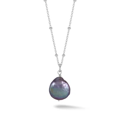Dower & Hall Women's Peacock Biwa Pearl Pendant In Sterling Silver