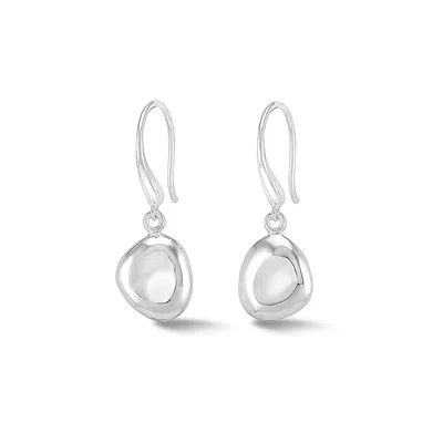 Dower & Hall Women's Pebble Drop Earrings In Silver In Metallic