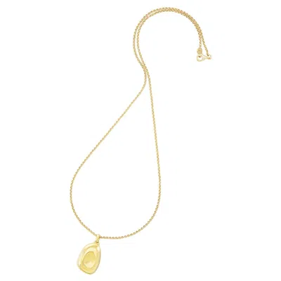 Dower & Hall Women's Pebble Photo Locket Pendant In 18ct Gold Vermeil