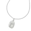 Dower & Hall Sculptural Pebble Locket In Silver